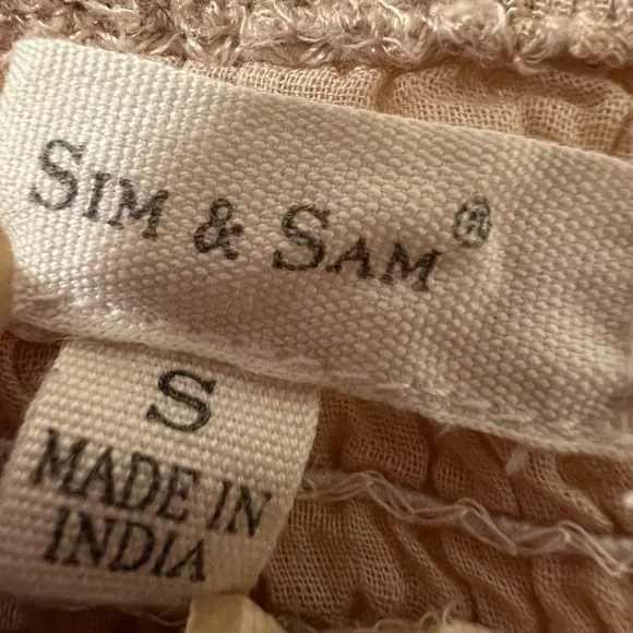 Sim & Sam tiered maxi skirt in beige/peach color size S - Picture 11 of 14